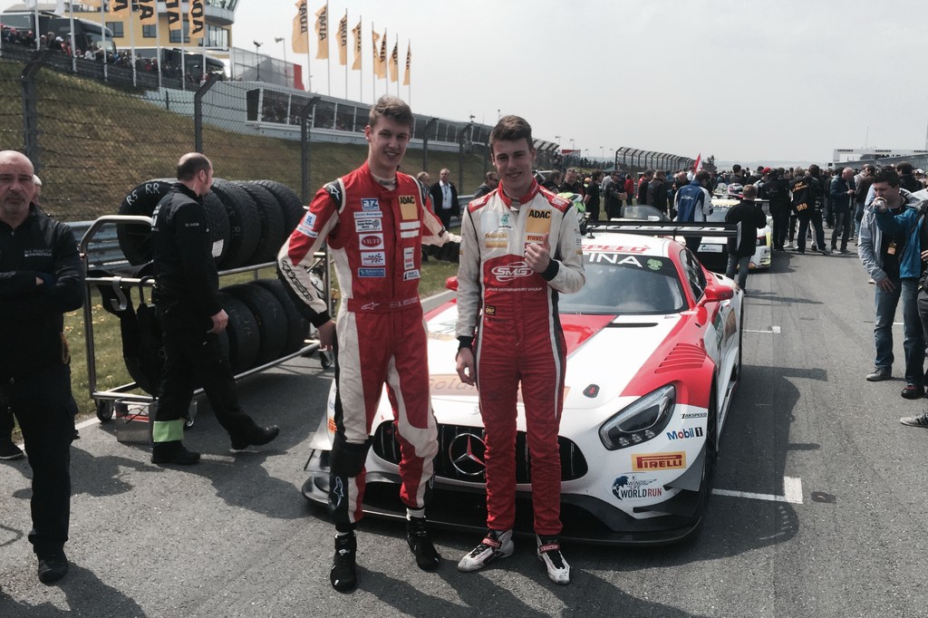 Nicolai Sylvest og Nikolaj Rovigue klar til start fra position 5 på Sachsenring